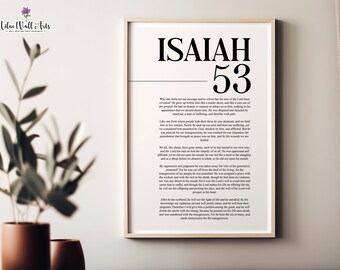 Isaiah 53 Crown of Thorns: Minimalist Christian Easter Scripture Art work (Digital Download)