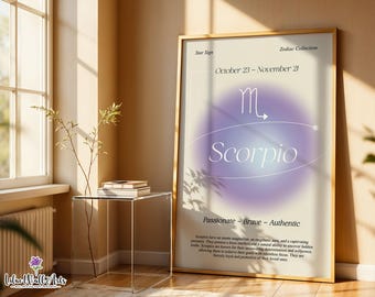 Scorpio Zodiac Poster: Astrology Constellation Wall Art (Digital Download