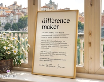 Difference Maker Definition Print: Thank you Boss appreciation gift (Digital Download)