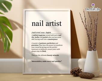 Nail Artist Poster: Nail Studio Wall Art, Beauty Salon Decor (Digital Download)