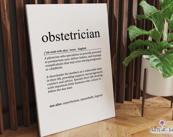 Geburtshelfer Druck, Perinatal Krankenschwester, Arbeit Krankenschwester Geschenk, Hebamme Wertschätzung Dankeschön Geschenk, personalisierte Obgyn Arzt Geschenk