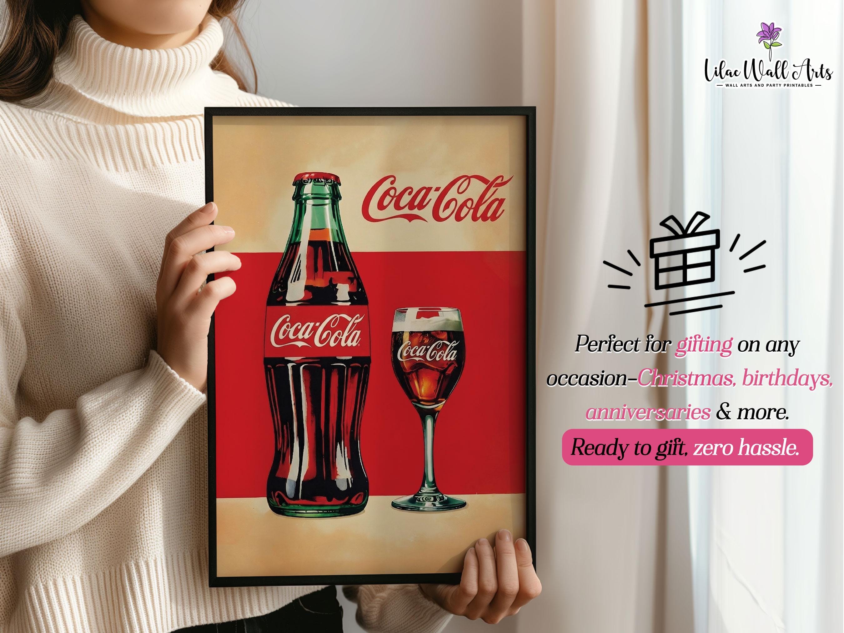 Retro Coke Wall Art: Vintage Coca Cola Ad, Coke Poster (digital