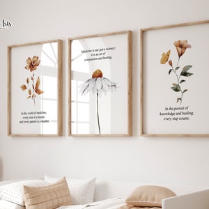 RN Décor Medical Aesthetic Doctor Gift Medical Quotes For Doctor Office Décor, Hippocrates Quotes For Nurse Office Décor, Stethoscope Poster
