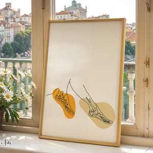 Foot Anatomy Art Print: Podiatry Gift, Orthopaedic art, Chiropractor Office Decor DPM (Digital Download)