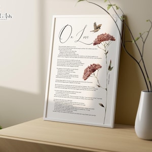 Impresiones de poemas de amor de Kahlil Gibran, arte de pared con poemas de amor imprimibles, regalo de alma gemela, impresión de "Je t'aime", alma gemela, Lovecore, póster con cita de amor