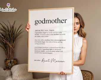 Personalized Godmother gift: Baptism favors, Request for Godmother proposal digital