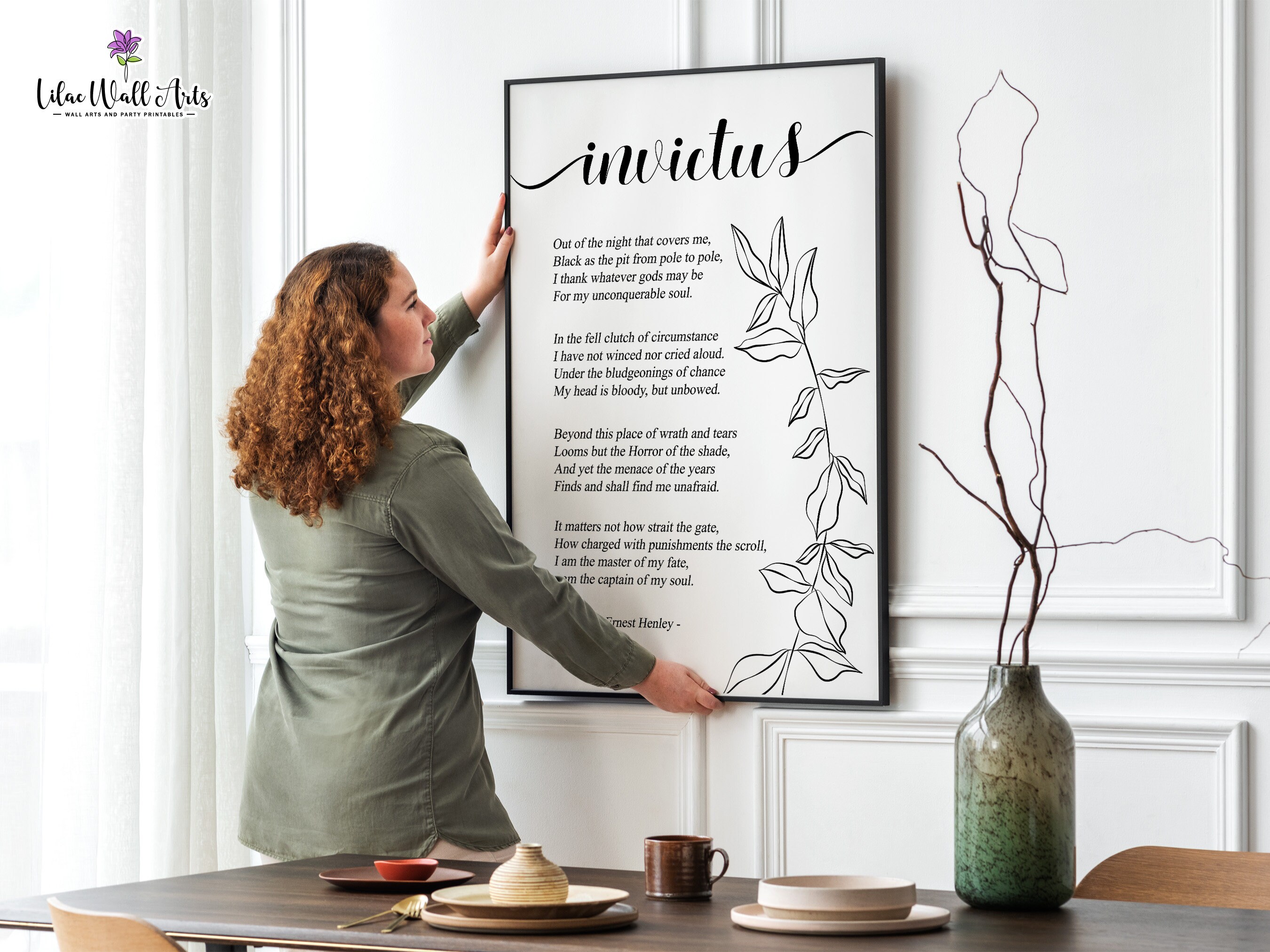 Invictus Printable Inspirational Poem Motivational Poster - Etsy