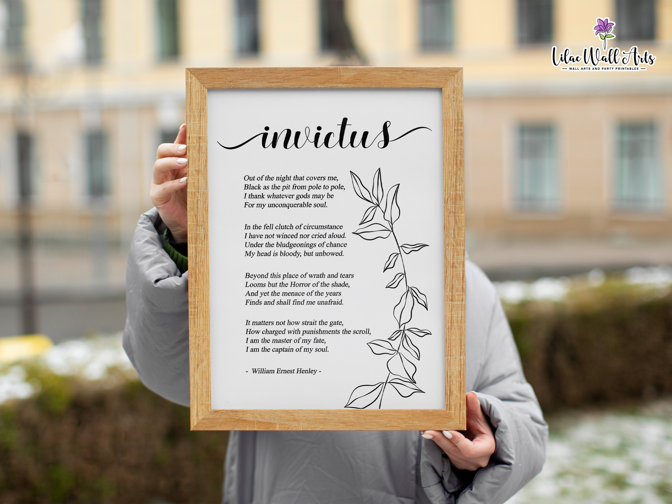 Invictus Printable Inspirational Poem Motivational Poster - Etsy