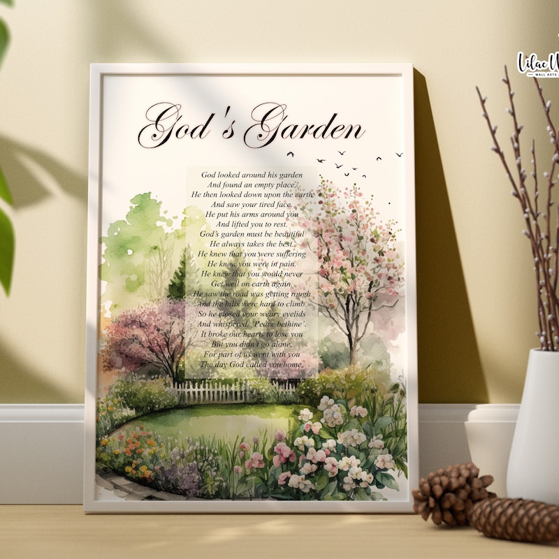 Gods Garden Poem - Etsy