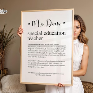 Personalized Special Ed Teacher Definition Print, Teacher Appreciation Gift (Digital Download)