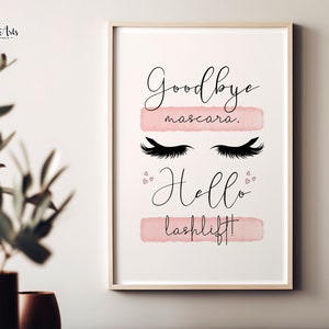 Lash Lift Salon wall art: Esthetician Eyelash Decor, Beauty Poster (Digital Download)