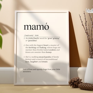 Mamo Irish Print: Gaeilge, Ireland Poster, Irish Home Decor (Digital Download)