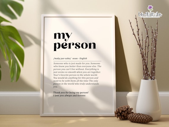 My Person Definition Print: Soulmate Gift (Digital Download)