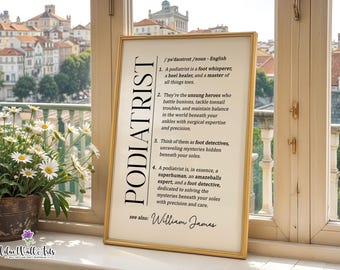 Definizione personalizzata per podologo: decorazioni per podologia, regalo ortopedico (download digitale)