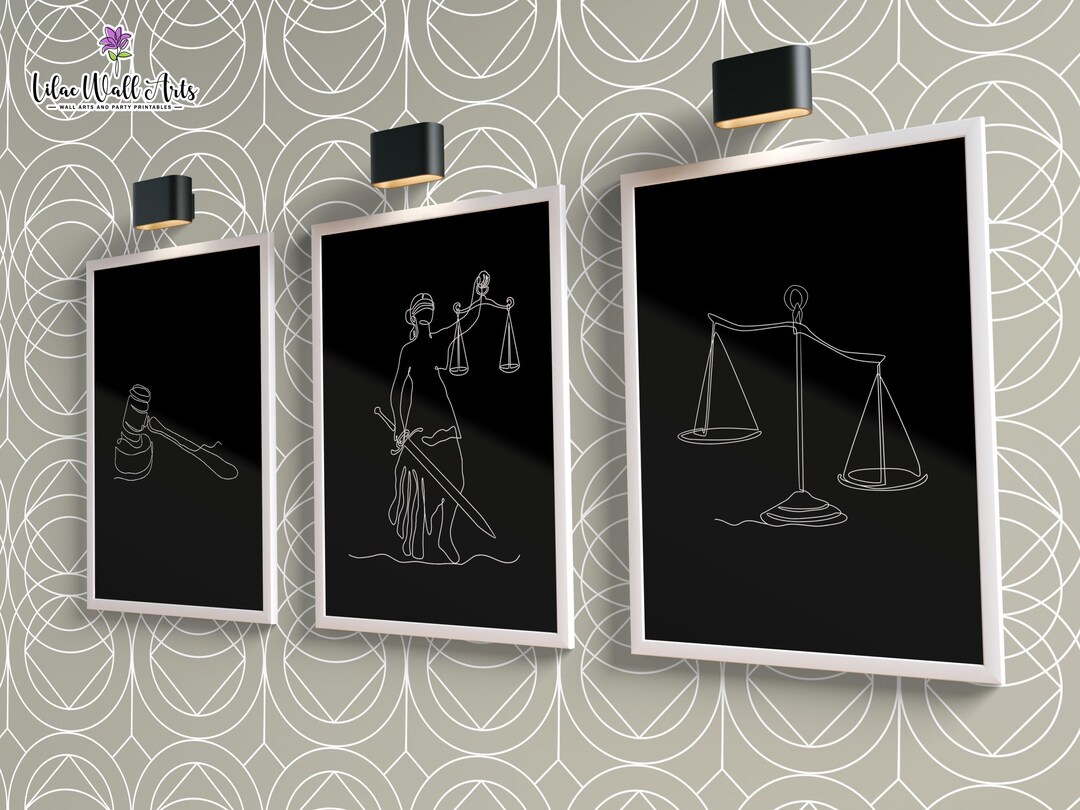 Law Office Decor Prints: Lady Justice Art, Graduation Law Firm ...