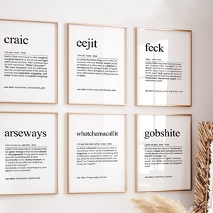 Set of 6 Irish Prints, Ireland prints, Irish Decor Gaeilge, Gaelic Gift, Irish Art, Irish Home Decor, Irish Gifts, Ireland Art Irish Posters