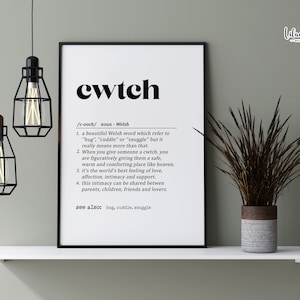 Cwtch Definition Druck | Cwtch Poster | Cwtch walisischer Druck | Anhänger | Cwtch Zeichen | Walisisch Wort | Vintage Geschenke | Kuscheln | Cymru | Walisische Wandkunst