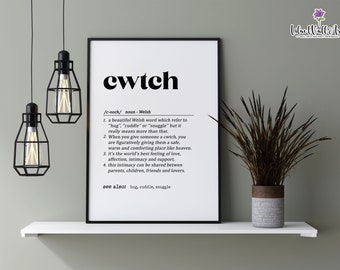 Cwtch Definition Print: Welsh Word Art (Digital Download)