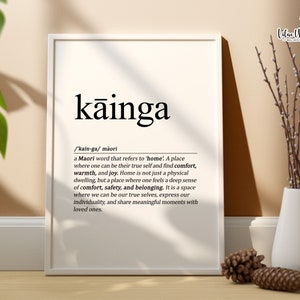 Kainga Maori Art Definition | Auckland New Zealand print | Te Reo Maori Art Print | Maori Gift | Kiwi Wall art Maori Proverb Nz Art Nz Gift