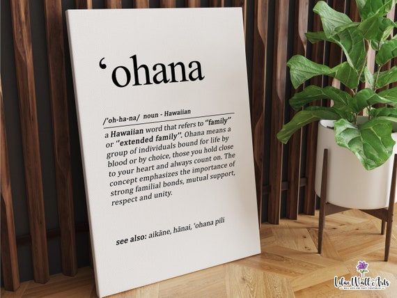 Ohana Definition Print: Hawaii Poster, Family Wall Decor (digital
