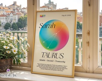 Taurus Constellation Print: Zodiac Wall Art (Digital Download)
