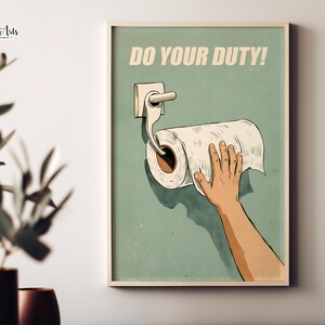 Toilet Paper Print: Maximalist Restroom Decor, Bathroom digital prints, French bathroom décor