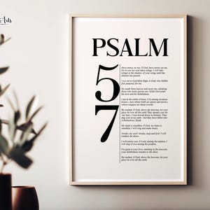 57 Psalm print, Bible verse wall art scripture art Christian Printable Bible Poster, Modern christian art Scripture artwork Christian Poster