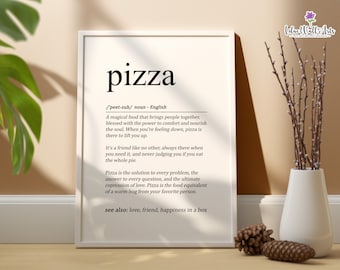 Pizza Druck: Pizza Poster, lustige Küche Poster zum ausdrucken (Digitaler Download)