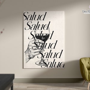 Salud ポスター、Cheers ウォールアート、バーアート、Eat drink Cheers サイン、Cheers グラスプリント、ハッピーアワープリント、Cheers アートプリント、美的バーカート