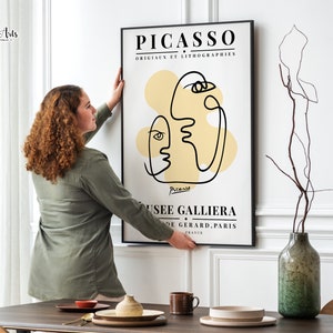 Picasso The Face| Picasso art print| Pablo Picasso| Art wall gallery| Picasso Print| Picasso printable| Picasso Digital Download| Line art