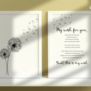 My Wish For You | Printable Wall Art | Kids Room Decor Sign| Song Lyrics Wall Art | Graduation Gift | Inspirational Quotes |Nursery Wall Art