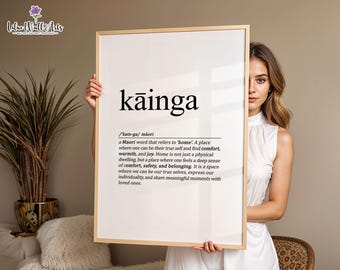Kainga Maori Definitie Kunstprint: Nieuw-Zeelandse Muurdecoratie, Maori Cadeau (Digitale Download)