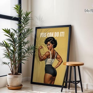 Retro Gym Poster: Strong Woman Fitness Wall Art, Gym Artwork (Digital Download) image 20