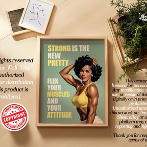 Retro Female Bodybuilding Art: 50s style gym posters, woman bodybuilder art (Digital Download) image 15