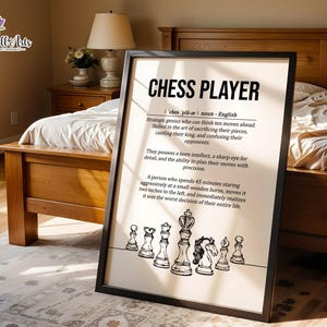 Chess Player Definition Print: Humorous Chess Decor (Digital Download)