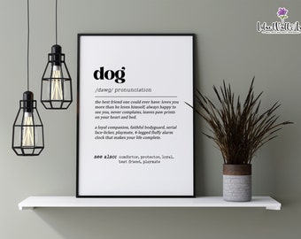 Dog Definition Print: Funny Dictionary Style Poster (Digital Download)
