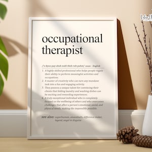 Occupational Therapist Definition Print: Clinic Wall Decor (Digital Download)