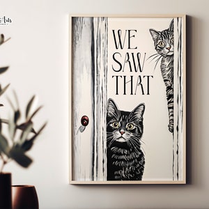 Funny Cat Bathroom art: Are you Pooping, Quirky WC Decor (Digital Download)