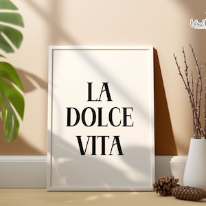 La Dolce Vita Print: Italian Modern Wall Art (Digital Download)