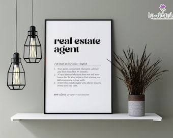Makler Definition: Realtor Kunstdruck (Digitaler Download)