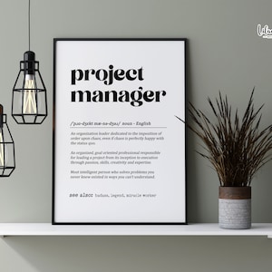 Projektleiter Definition, Projektleiter Geschenk, Bürodruck, Scrum Master Geschenke, Programmleiter, Projektleiter, lustiges Mitarbeiter Geschenk
