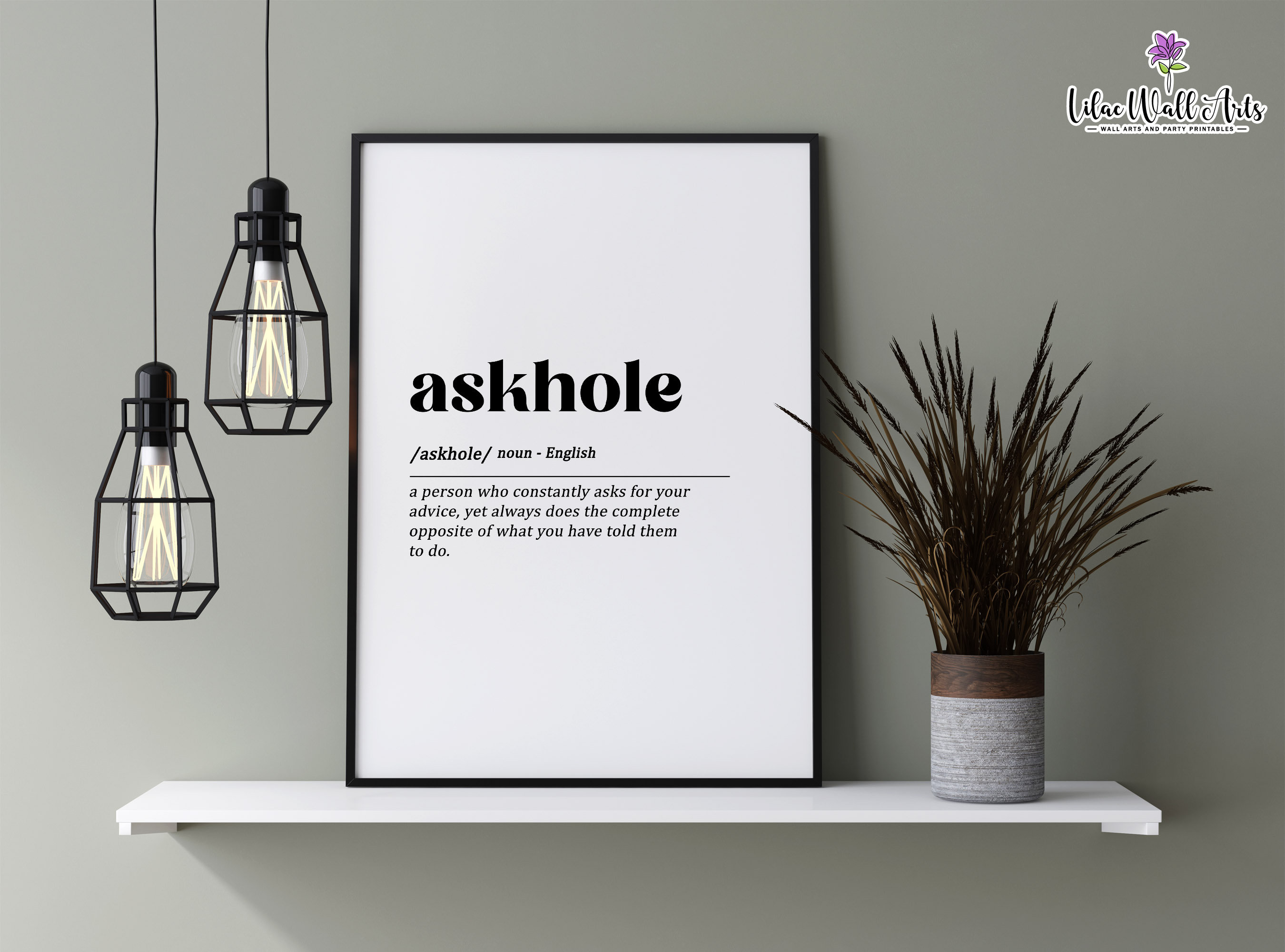 Askhole Definition Print Dictionary Art Cubicle Decor - Etsy Finland