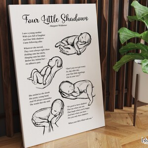 Four Shadows Poem Print Two Little Shadows Mum Poem For Mom Poem About Children Poem, Poetry Print, Poetry Poster Motherhood Poem For Mother