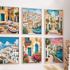 Esthétique Italie Pouilles Italie Affiches Pouilles, Sicile Affiche Polignano a Mare, Côte Amalfitaine Italie Art mural Italie Estampes Italie, Italie imprimable