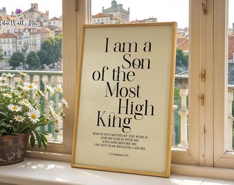2 Corinthians 6:18 Scripture Print, Child of God Wall Art (Digital Download)