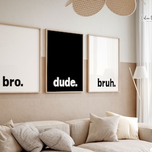 Bro Dude Bruh, Brothers Zeichen, Jungenzimmer Dekor Spielzimmer Zeichen, Bro Druck, Teen Jungenzimmer, Jungen Spielzimmer Dekor Teen Boy Wandkunst Jungenzimmer Ideen