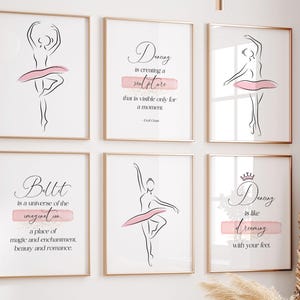 Dance classroom decor: Ballet wall art, Nursery Dance studio poster, Ballerina printable