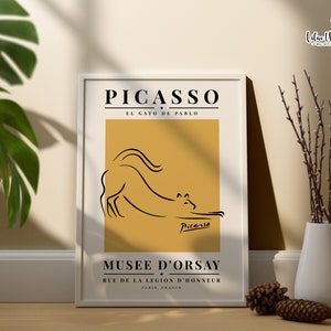 Gato de Picasso/Original de Picasso/Impresión de una línea/Pintura de Picasso/Lienzo de Picasso/Dibujo de Picasso/Exposición de Picasso/Descarga de Picasso
