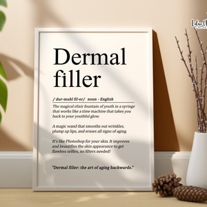Dermal Fillers Print | Aesthetic Clinic Decor | Botox And Filler | Beauty Salon Decor | Aesthetics Art | Beauty Wall Art | Beauty Therapist