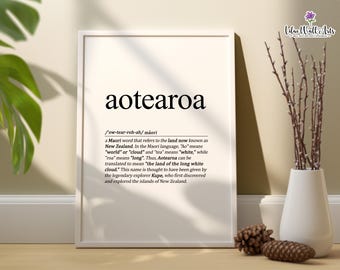 Impresión con definición de arte maorí de Aotearoa: Arte mural de Nueva Zelanda (descarga digital)